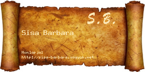 Sisa Barbara névjegykártya