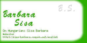 barbara sisa business card